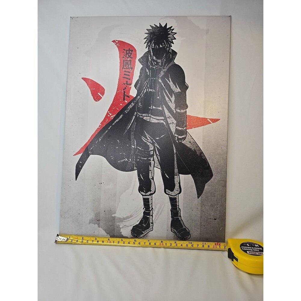Y2K DISPLATE Naruto Minato Namikazi Art Metal Wall Poster Sz 17.5X12.5